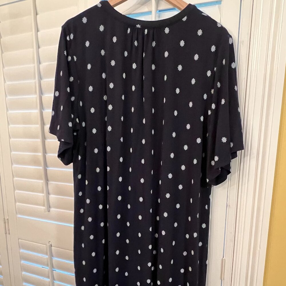 NWOT JJill Navy short sleeve dress - Picture 4 of 4